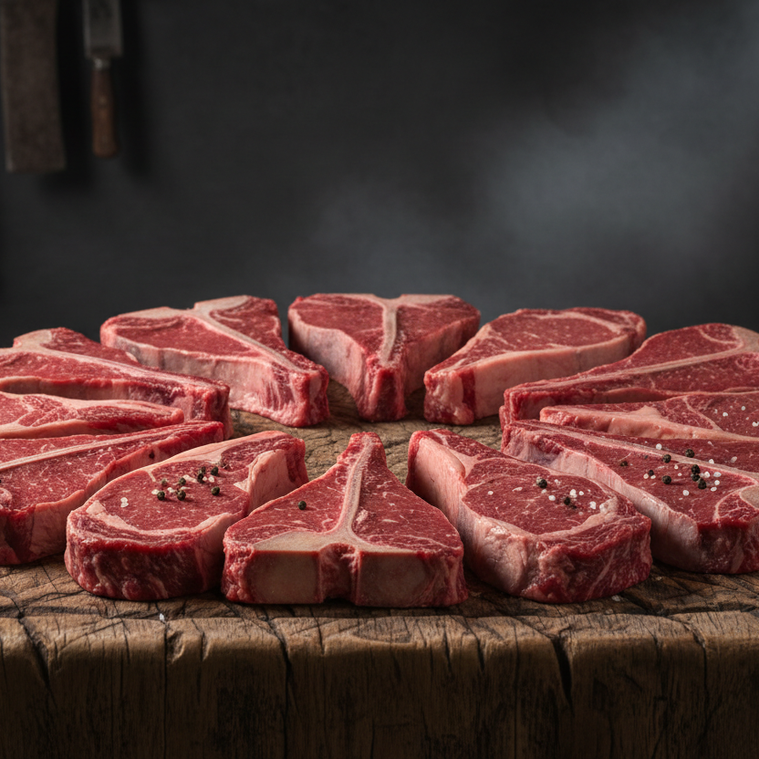 12 Pack - Alberta Natural T-Bone Steaks