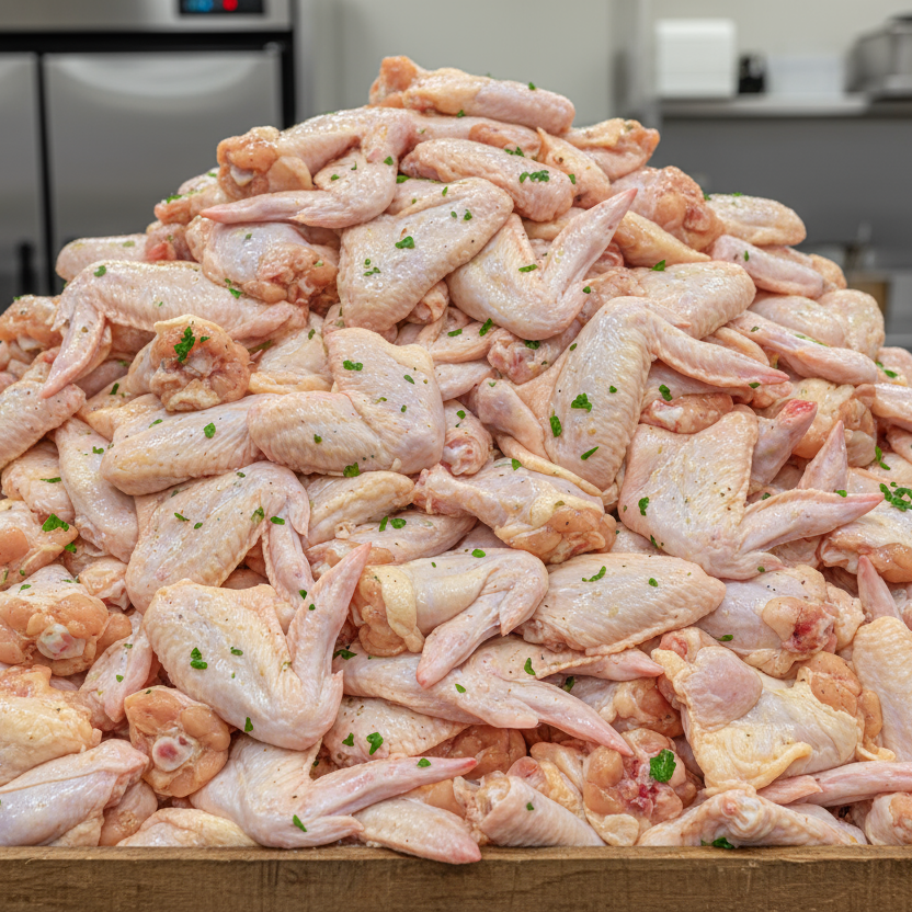 giant pile of chicken wings