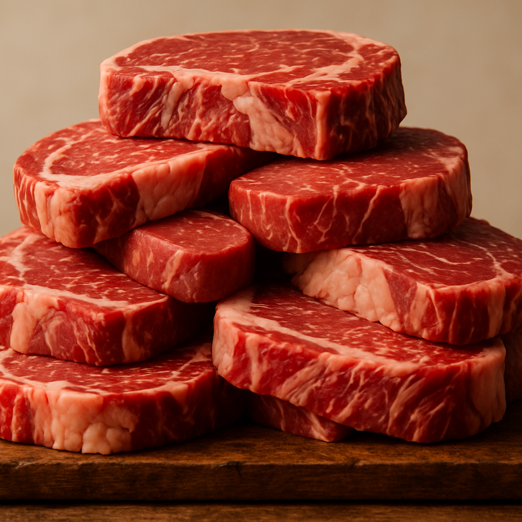 pile of steaks