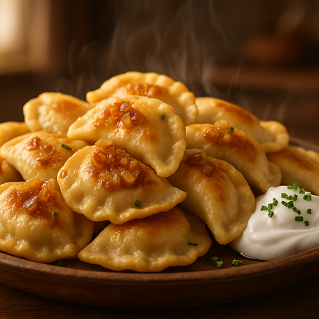whole bunch of perogies